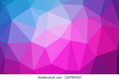 Light Pink, Blue vector abstract polygonal pattern. Glitter abstract illustration with an elegant design. Brand-new design for your business.