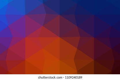 Light Pink, Blue vector abstract polygonal template. Colorful abstract illustration with gradient. The best triangular design for your business.