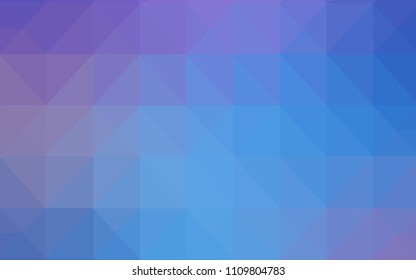 Light Pink, Blue vector abstract mosaic background. Colorful illustration in abstract style with triangles. Triangular pattern for your business design.