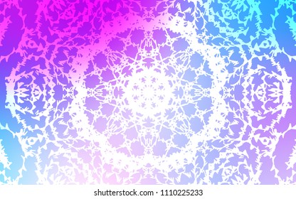 Light Pink, Blue vector abstract doodle background. A completely new color illustration in doodle style drawn by child. The completely new template can be used for your brand book.