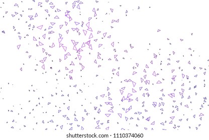 Light Pink, Blue vector abstract colorful background, which consist of triangles. Pattern with colored triangles on white background.