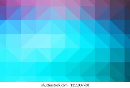 Light Pink, Blue vector abstract mosaic background. Triangular geometric sample with gradient.  A completely new design for your leaflet.
