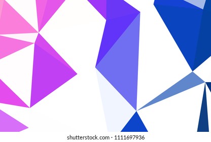 Light Pink, Blue vector abstract mosaic background. Elegant bright polygonal illustration with gradient. Template for cell phone's backgrounds.