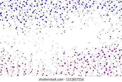 Light Pink, Blue vector abstract textured polygonal background. Blurry rectangular design. The pattern with repeating rectangles can be used for background.