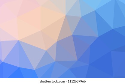 Light Pink, Blue vector abstract mosaic backdrop. Colorful illustration in polygonal style with gradient. A completely new design for your leaflet.