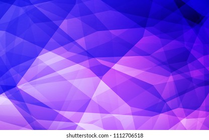 Light Pink, Blue vector abstract polygonal template. Colorful illustration in polygonal style with gradient. A completely new design for your leaflet.