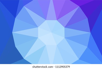 Light Pink, Blue vector abstract polygonal template with a gem in a centre. Colorful abstract illustration with triangles. Textured pattern for your backgrounds.