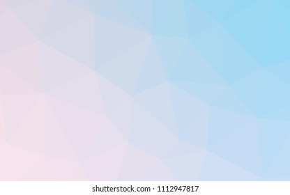 Light Pink, Blue vector abstract polygonal pattern. Creative geometric illustration in Origami style with gradient. Polygonal design for your web site.