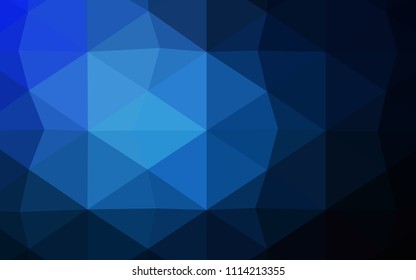 Light Pink, Blue vector abstract mosaic pattern. Shining polygonal illustration, which consist of triangles. That new template can be used for your brand book.
