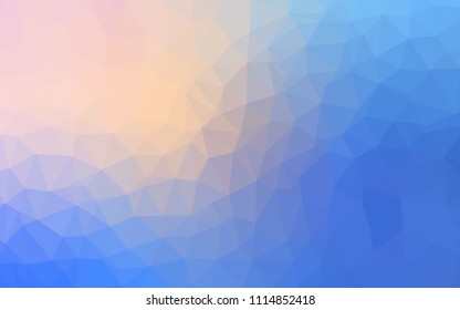 Light Pink, Blue vector abstract mosaic backdrop. A completely new color illustration in a polygonal style. Brand new design for your business.