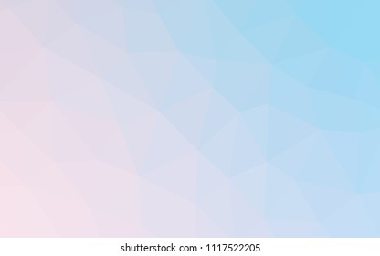 Light Pink, Blue vector abstract mosaic background. Colorful illustration in abstract style with triangles. Template for cell phone's backgrounds.