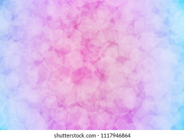 Light Pink, Blue vector abstract hexagonal mosaic background. Colorful illustration in abstract style with gradient. hexagonal pattern for your business design.