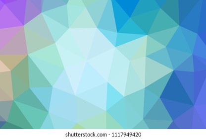 Light Pink, Blue vector abstract mosaic pattern. Glitter abstract illustration with an elegant triangles. Template for cell phone's backgrounds.