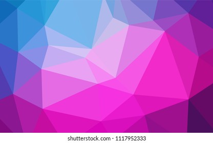Light Pink, Blue vector abstract mosaic background. Glitter abstract illustration with an elegant design. Textured pattern can be used for background.