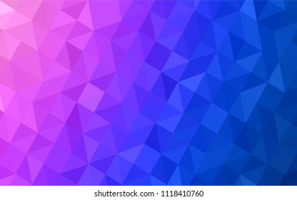 Light Pink, Blue vector abstract polygonal pattern. Creative geometric illustration in Origami style with gradient. A completely new design for your leaflet.