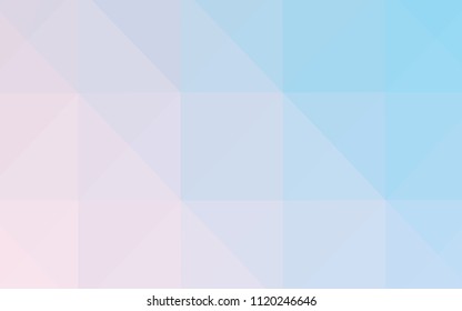 Light Pink, Blue vector abstract polygonal background. A completely new color illustration in a  polygonal style. The template for cell phone's backgrounds.