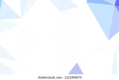 Light Pink, Blue vector abstract mosaic background. Shining polygonal illustration, which consist of triangles. Polygonal design for your web site.