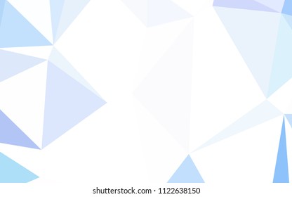 Light Pink, Blue vector abstract mosaic background. Shining colorful illustration with triangles. New template for your brand book.