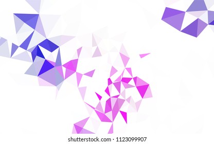 Light Pink, Blue vector abstract polygonal background. Geometric illustration in Origami style with gradient.  Triangular pattern for your design.