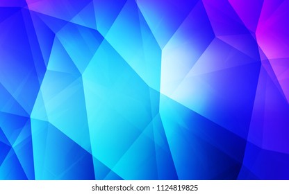 Light Pink, Blue vector abstract mosaic background. Modern abstract illustration with triangles. New template for your brand book.