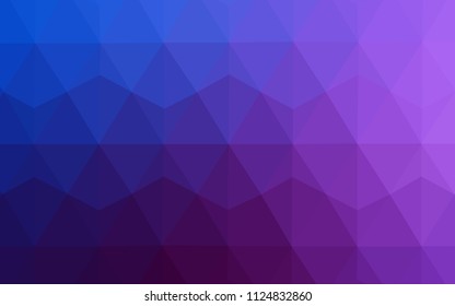 Light Pink, Blue vector abstract polygonal pattern. Shining polygonal illustration, which consist of triangles. A new texture for your web site.