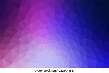 Light Pink, Blue vector abstract polygonal background. A sample with polygonal shapes. Best triangular design for your business.