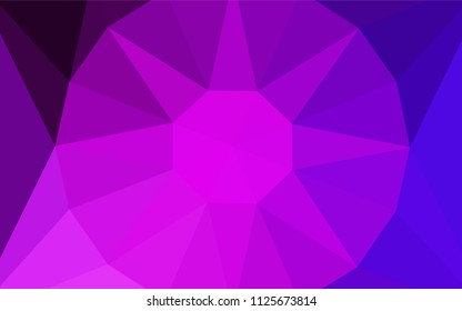 Light Pink, Blue vector abstract mosaic background with a diamond. Triangular geometric sample with gradient.  Brand new style for your business design.