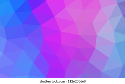 Light Pink, Blue vector abstract polygonal abstract polygonal. Geometric illustration in Origami style with gradient.  A new texture for your design.
