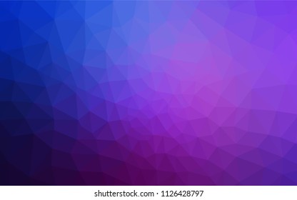 Light Pink, Blue vector abstract polygonal template. Creative geometric illustration in Origami style with gradient. Triangular pattern for your design.
