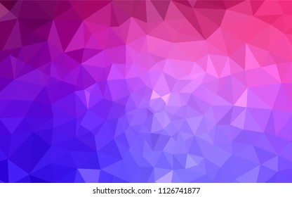 Light Pink, Blue vector abstract mosaic background. Elegant bright polygonal illustration with gradient. Brand new style for your business design.