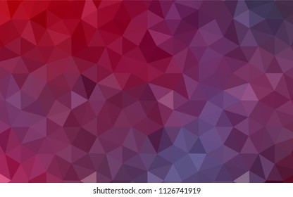 Light Pink, Blue vector abstract mosaic pattern. Shining colorful illustration with triangles. Best triangular design for your business.