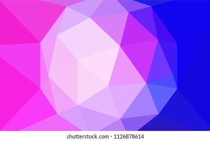 Light Pink, Blue vector abstract polygonal background. Glitter abstract illustration with an elegant triangles. Pattern for a brand book's backdrop.