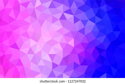 Light Pink, Blue vector abstract mosaic background. Colorful abstract illustration with triangles. Brand new style for your business design.