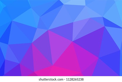 Light Pink, Blue vector abstract mosaic background. Creative geometric illustration in Origami style with gradient. Polygonal design for your web site.