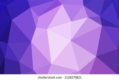 Light Pink, Blue vector abstract mosaic background. Triangular geometric sample with gradient.  Polygonal design for your web site.
