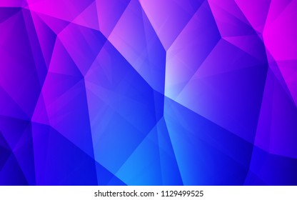 Light Pink, Blue vector abstract polygonal template. A sample with polygonal shapes. Template for cell phone's backgrounds.