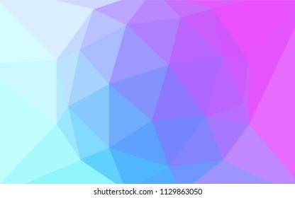 Light Pink, Blue vector abstract polygonal template. Elegant bright polygonal illustration with gradient. Polygonal design for your web site.