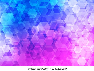 Light Pink, Blue vector abstract mosaic background. Geometric illustration in Origami style with gradient.  A completely new design for your business.