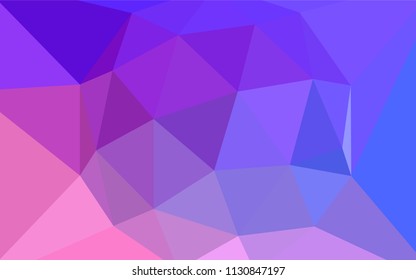 Light Pink, Blue vector abstract mosaic background. Creative illustration in halftone style with triangles. Brand new style for your business design.