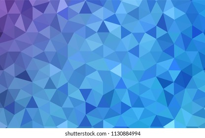 Light Pink, Blue vector abstract mosaic backdrop. Triangular geometric sample with gradient.  New template for your brand book.