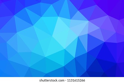 Light Pink, Blue vector abstract polygonal template. Creative illustration in halftone style with triangles. Completely new template for your banner.