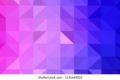 Light Pink, Blue vector abstract mosaic pattern. Colorful abstract illustration with triangles. A new texture for your web site.