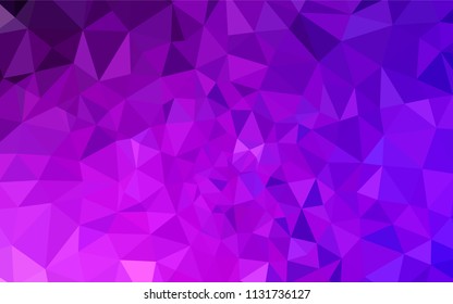 Light Pink, Blue vector abstract mosaic background. Geometric illustration in Origami style with gradient.  Triangular pattern for your design.