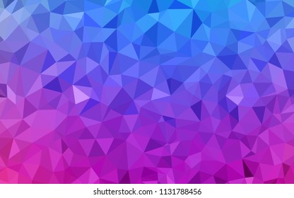 Light Pink, Blue vector abstract polygonal pattern. Geometric illustration in Origami style with gradient.  Completely new template for your banner.