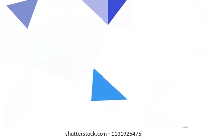 Light Pink, Blue vector abstract polygonal background. Glitter abstract illustration with an elegant triangles. Triangular pattern for your design.