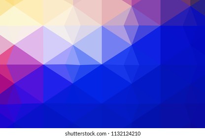 Light Pink, Blue vector abstract polygonal template. Geometric illustration in Origami style with gradient.  A completely new design for your leaflet.