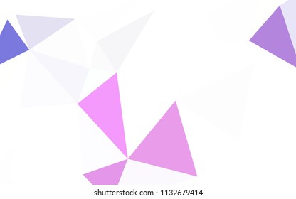 Light Pink, Blue vector abstract mosaic backdrop. Shining colorful illustration with triangles. Completely new template for your banner.