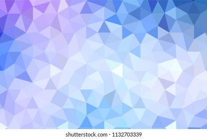 Light Pink, Blue vector abstract mosaic pattern. Creative geometric illustration in Origami style with gradient. A new texture for your web site.