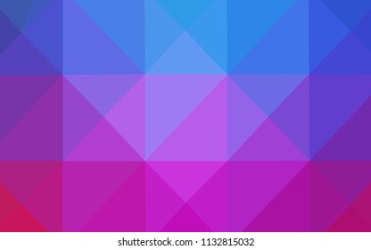 Light Pink, Blue vector abstract polygonal background. Shining polygonal illustration, which consist of triangles. A new texture for your design.