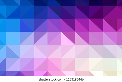 Light Pink, Blue vector abstract mosaic backdrop. Polygonal abstract illustration with gradient. A new texture for your web site.